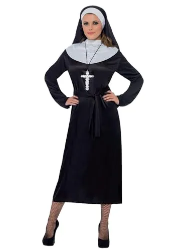 Smiffys Nun Costume, Black Halloween und Karneval von Smiffys