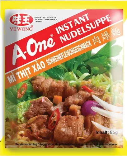 A-One [ 10x 85g ] Instant Nudelsuppe [ Schweinefleischgeschmack ]