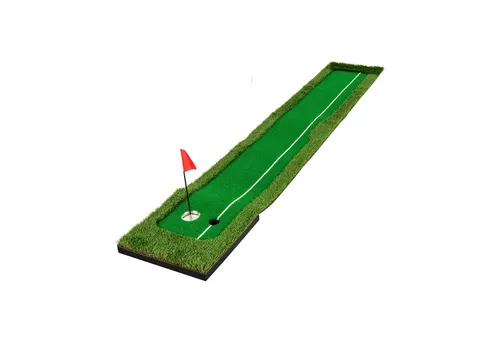 COSTWAY Puttingmatte, Putting Green mit 3 Golfbällen & 2 Lochgrößen, 300 x 50 cm