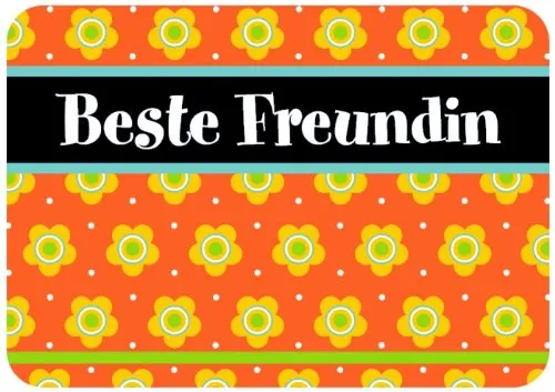 Goldbach, Sahneschnittchen, Postkarte mit abgerundeten Ecken, Beste Freundin