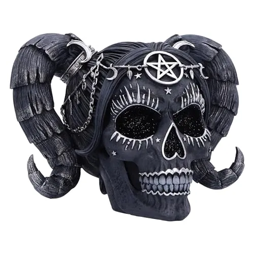 Nemesis Now Drop Dead Baphomet Figur 20,5 cm - Kopfskulpturen, kunstvoll gestaltete Baphomet-Puppe aus feinstem Harz, ideal für Sammler und Liebhaber okkulter Kunst.