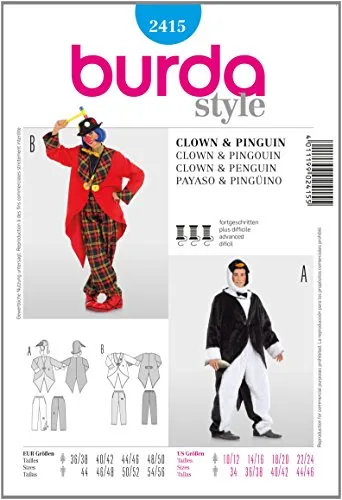 Burda Schnittmuster 2415 Fasching Gr. 36-50