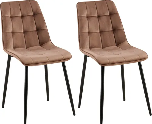 CLP 2er Set Esszimmerstuhl Gifford - Polsterstuhl mit Samtbezug - Stühle - Hochwertiger Polsterstuhl mit modernem Samtbezug, ideal für Esszimmer oder Küche, sorgt für hohen Sitzkomfort und stilvolle Akzente.
