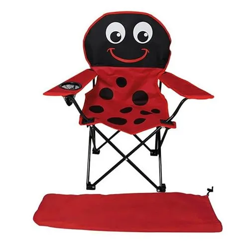 LINDER EXCLUSIV Kinder-Anglersessel mit Getränkehalter MC2504 Motivauswahl (rot (marienkäfer))