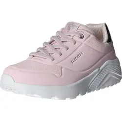 Skechers Mädchen Halbschuh UNO LITE METALLIC MODE, Größe 39 - Sneaker aus rosafarbenem Kunstleder mit Air-Cooled Memory Foam-Fußbett für optimalen Tragekomfort, ideal für lässige Outfits und den täglichen Gebrauch.