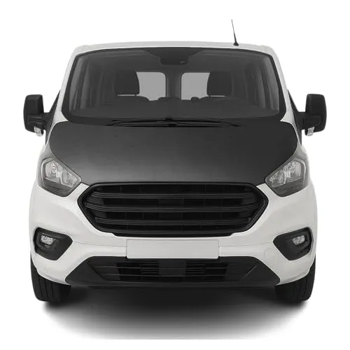 OMAC Haubenbra für Ford Transit Tourneo Custom 2013-18 - Carbon Optik - Stoßfänger und Haubenschutz, maßgefertigt für perfekte Passform und eleganten Look. Schützt vor Steinschlägen und Witterungseinflüssen mit langlebigen Materialien.