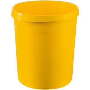 Han Papierkorb 18190-15, gelb, rund, aus Kunststoff, 18 Liter