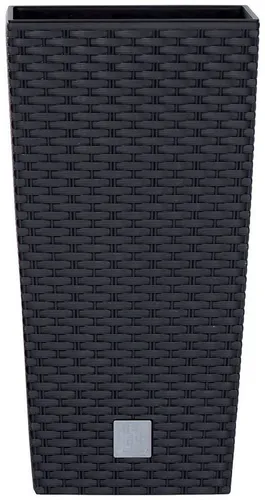 Prosperplast Blumentopf Rato Square 400, anthrazit, 40x40x75 cm - Robuster Blumentopf aus UV-beständigem Kunststoff, ideal für den Außenbereich. Mit einem großzügigen Fassungsvermögen von 92 l eignet er sich perfekt für Ihre Pflanzenarrangements.