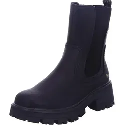 Mustang Damen Chelsea Boots Stiefelette 1469-501, Schwarz - Wanderschuhe mit praktischem Reißverschluss und elastischem Einsatz für besten Tragekomfort. Ideal für kalte Wintertage und vielseitige Kombinationen.
