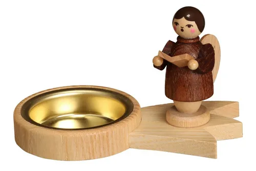 Volkskunstwerkstatt Unger Teelichthalter Teelichthalter Engel Sternschnuppe