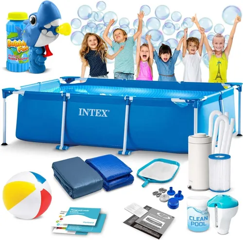 INTEX Rahmen-Gartenpool 300 x 200 x 75 cm 15in1 mit Sprudelmaschine