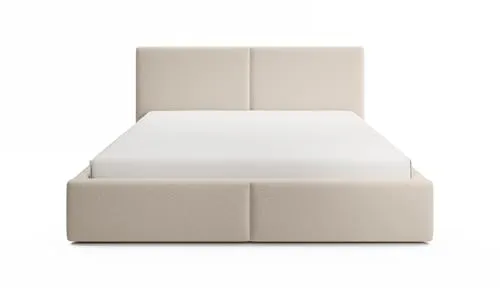 FEDVE Toreira Slim Polsterbett 140x200 Beige - Elegantes Polsterbett mit Stauraum, ideal für ein stilvolles Schlafzimmer. Der Hubbettbehälter bietet viel Platz für Bettwäsche und mehr.