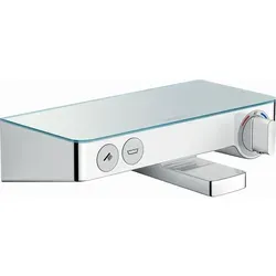 hansgrohe ShowerTablet Select 300 Wannenthermostat - Armaturen mit hochwertiger chrom Oberfläche, ermöglicht die gleichzeitige Nutzung von 2 Verbrauchern und sorgt für optimale Temperaturregelung.