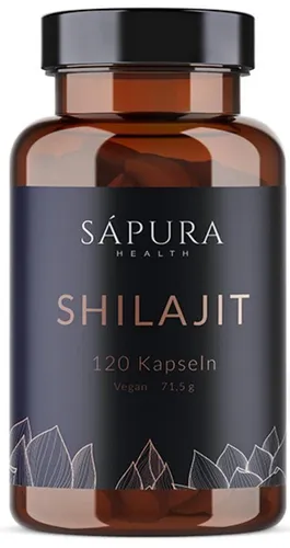 Shilajit Mumijo Kapseln - SAPURA HEALTH - Zink-Kapseln mit reinem Shilajit Extrakt, reich an Fulvinsäure und über 85 Mineralien. Hergestellt in Deutschland unter höchsten Qualitätsstandards.
