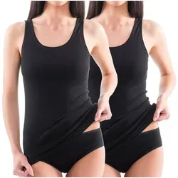 HERMKO Funktionsunterhemd 61310 - 2er Pack Damen Tank Top - Funktionsunterwäsche für Damen, ideal für Sport und Alltag. 100% Polyester, schnell trocknend, atmungsaktiv und antibakteriell. Hochwertige Qualität seit 1958.
