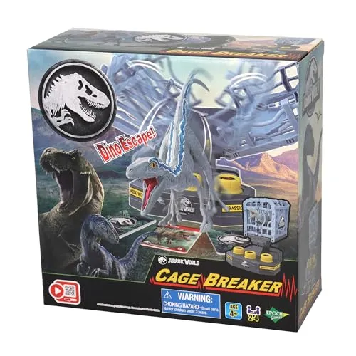 EPOCH Games Spiel Jurassic World Cage Breaker - Familienspiel für 2-4 Spieler, bunt und spannend für Kinder ab 4 Jahren