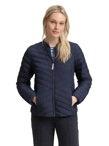 TOM TAILOR Damen Jacke 1046591 - Sky Captain Blue, S - Funktionsjacke mit wasserabweisendem Bionic Finish und stylischem Bomberkragen, ideal für Übergangszeiten. Hergestellt aus recycelten Materialien für umweltbewusste Mode.