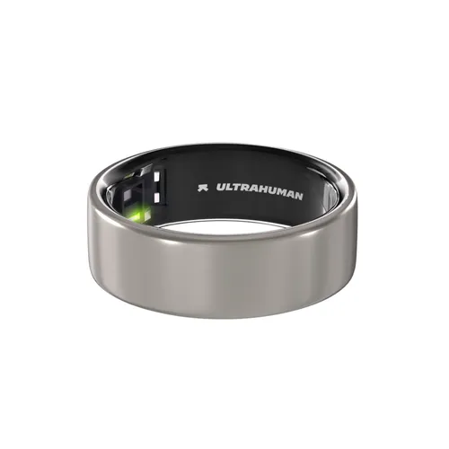 Ultrahuman AIR Smart Ring, Raw Titanium - Pulsuhren & Tracker mit fortschrittlicher Gesundheitsüberwachung: Schlafanalyse, Herzfrequenz-Tracking und bis zu 6 Tage Akkulaufzeit für optimalen Tragekomfort.