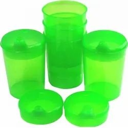 Medi-Inn Schnabelbecher 250 ml Praktisches Set: 5 Unterteile mit 10 Deckeln grün