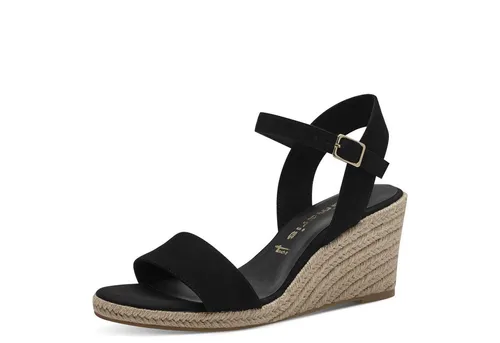 Tamaris Sandalen 28300-001 in Schwarz, Größe 38 - Wanderschuhe mit bequemem Fußbett und eleganten Design, perfekt für lange Spaziergänge und den Sommer.