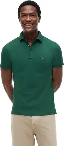 Tommy Hilfiger Herren 1985 Slim Polo Mw0mw17771 S/S Poloshirt, Green (Street Green), XXL - Authentisches Tommy Hilfiger Poloshirt in modernem Slim Fit. Ideal für lässige Anlässe und garantiert ein stilvolles Outfit.
