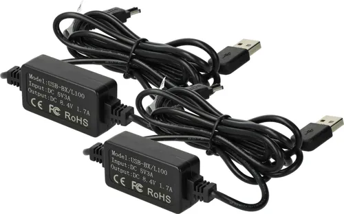 vhbw 2x USB Netzteil kompatibel mit Sony Mavica MVC-CD200, MVC-CD1000, MVC-FD200, MVC-CD400, MVC-FD100, MVC-CD300, MVC-FD85 Kamera, Digitalkamera