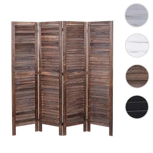 Paravent HWC-G30 - Vintage Shabby-Look Raumteiler - Stilvoller Paravent im Shabby-Look mit Fensterladenoptik, ideal für Schlafzimmer oder Wohnzimmer. Freistehend und komplett montiert, bietet er eine elegante Trennung von Räumen.