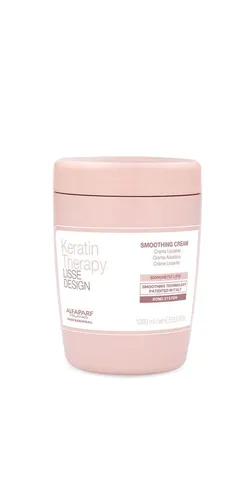 Alfaparf Milano Keratin Therapy Lisse Design Smoothing Cream 1000 ml - 1 L Haarglättungscreme für geschmeidiges Haar, pflegt und vereinfacht das Styling, ideal für professionellen Einsatz.
