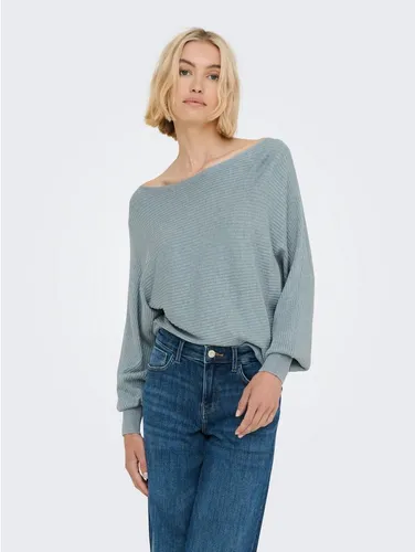 ONLY ONLADALINE L/S SHORT PULLO KNT NOOS Damen Strickpullover - Modischer Damen Pullover aus 80% Viskose, 20% Nylon, meliert und pflegeleicht. Ideal für den Alltag mit U-Boot-Ausschnitt und langem Arm.