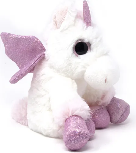 Cornelissen - Kuscheltier - Einhorn - weiß/rosa sitzend - 20 cm