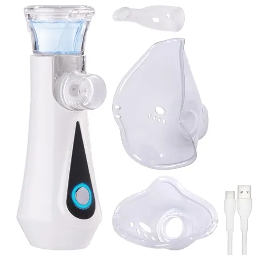newgen medicals Inhalator: Inhalationsgerät für Kinder und Erwachsene, 800 mAh, 15 ml (Inhalator Kinder, aufladbarer)