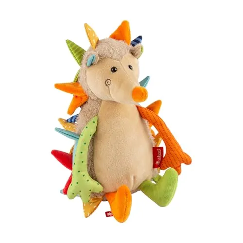 sigikid 42838 Igel, Patchwork Sweety - Kuscheliger Igel aus hochwertigem Patchwork-Stoff, ideal als Spielzeug für Babys und Kleinkinder, fördert die Sinne und sorgt für Spielspaß.