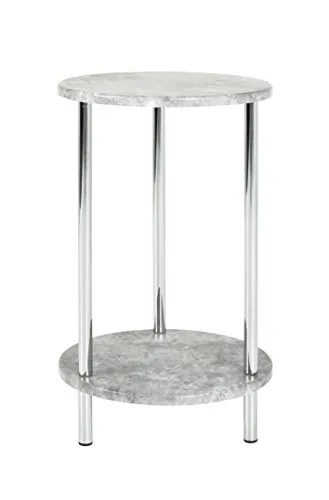 HAKU Möbel Beistelltisch Betonoptik 30x30x50 cm - Praktisch und stilvoll für Büro, Bistro oder Wohnzimmer, robustes Dreibein-Gestell aus Metall