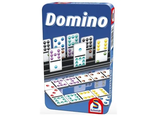 SCHMIDT SPIELE - MITBRINGSPIEL DOMINO IN METALLDOSE NEU OVP