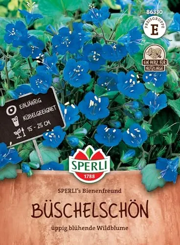 Sperli Büschelschönsamen SPERLI's Bienenfreund 86330 - üppig blühende Wildblume - Inhalt für 250 Pflanzen - Wildblumensamen, Saatgut, Blumenwiese Samen