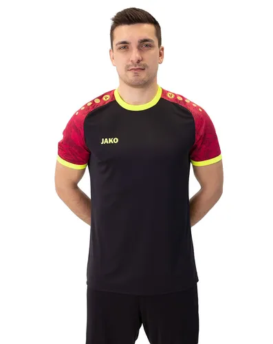 JAKO Sport-Tshirt Trikot Iconic (Polyester-Interlock) schwarz/pink/gelb Herren