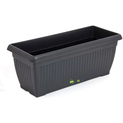 riesiger Blumenkasten Balkonkasten Blumentopf Kunststoff 70x28 cm grau anthrazit