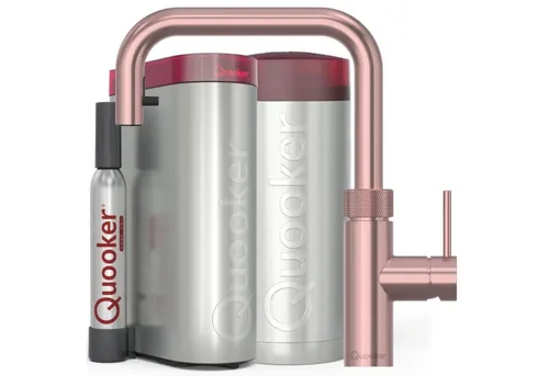 Quooker COMBI+ & CUBE Flex Square RCO (Kupfer Rosé) - Kochendes, gekühltes und sprudelndes Wasser auf Knopfdruck – ideal für die moderne Küche. Inklusive CUBE-Filter für zusätzlichen Komfort und Sicherheit.