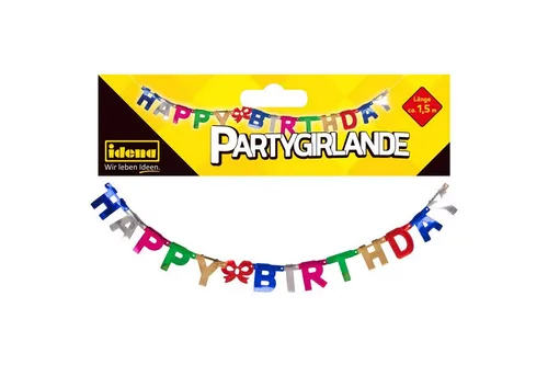 Produktbild Idena Girlande Idena Girlande Happy Birthday 155cm FSC-Mix