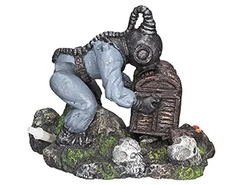 Nobby Aqua Ornaments Taucher MIT SCHATZKISTE, 14 x 8,5 x 11,5 cm, 1 Stück