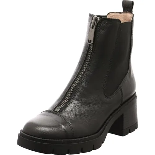 Damen Chelsea Boots Everest von Hispanitas - Hochwertige Echtleder Stiefel in Schwarz, Gr. 37 - Wanderschuhe mit Reißverschluss, perfekt für stilvolle Outdoor-Aktivitäten und höchsten Tragekomfort.