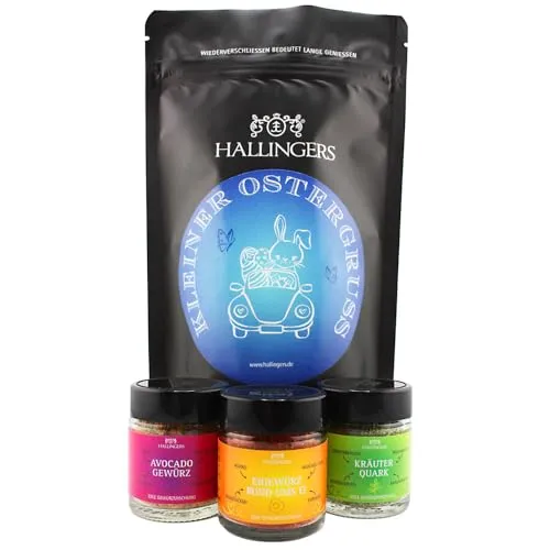Hallingers Genuss Manufaktur Ostern Wundertüte als Osterkörbchen, Oster Gewürze Avocado Ei & Kräuterquark