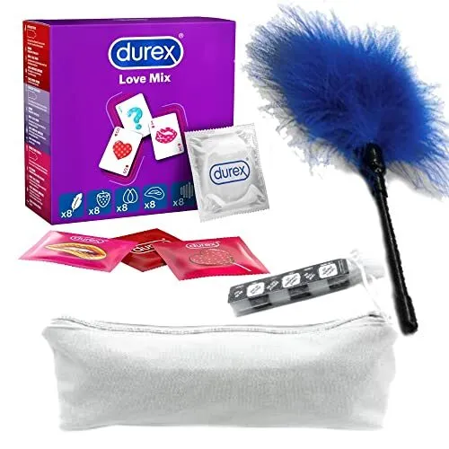 Durex aufregendes Erotik-Set mit Love Kondomen 40 Stück & Accessoirces für P