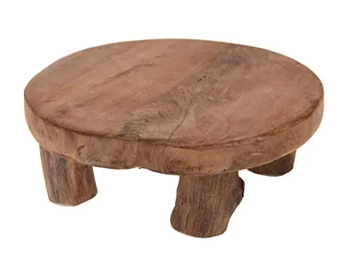 Spetebo Echt Holz Pflanzenhocker Teak