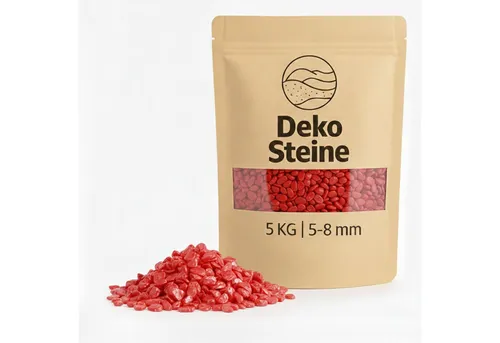 matches21 HOME & HOBBY Deko-Granulate Deko-Sand 5 KG rot Ø 0,5 mm Vasen Glas-Füllung Streudeko, (1 St), Bunter Farbsand als feines Deko-Granulat Bastelsand