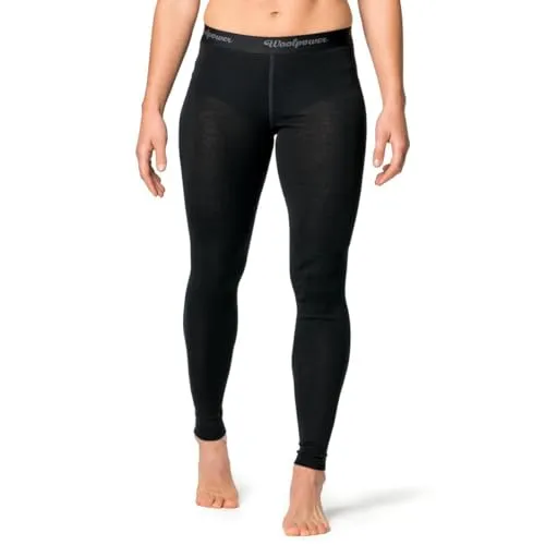 Woolpower Long Johns Women Lite schwarz (XS) - Funktionsunterwäsche für kühle Tage, aus feinen Merinofasern, weich und kratzfrei, ideal für aktive Frauen.