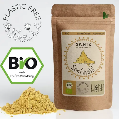 250g Bio Senfmehl gelb Senf gemahlene Senfkörner Senfsaat Senfpulver - 100% rein