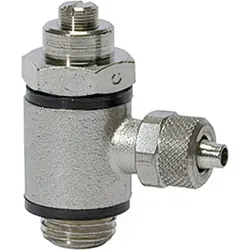 Riegler Drosselrückschlagventil, Abluftdraubung, Schnellverschraubung G 3/8 Schl. 10 / 8