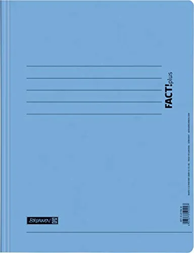 Baier & Schneider Brunnen 102010632 Schnellhefter A4, 25 Stück - Farbige Dateiordner aus hochwertigem Pressspankarton (375 g/m²) in hellblau, ideal für Amts- und kaufmännische Heftungen, langlebig und praktisch.