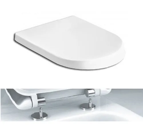 WC Sitz Roca NEXO Soft Close, weiß - Antimikrobieller WC-Sitz mit Absenkautomatik, ideal für hygienisches Badezimmer, einfach zu montieren und aus langlebigem Duroplast gefertigt.